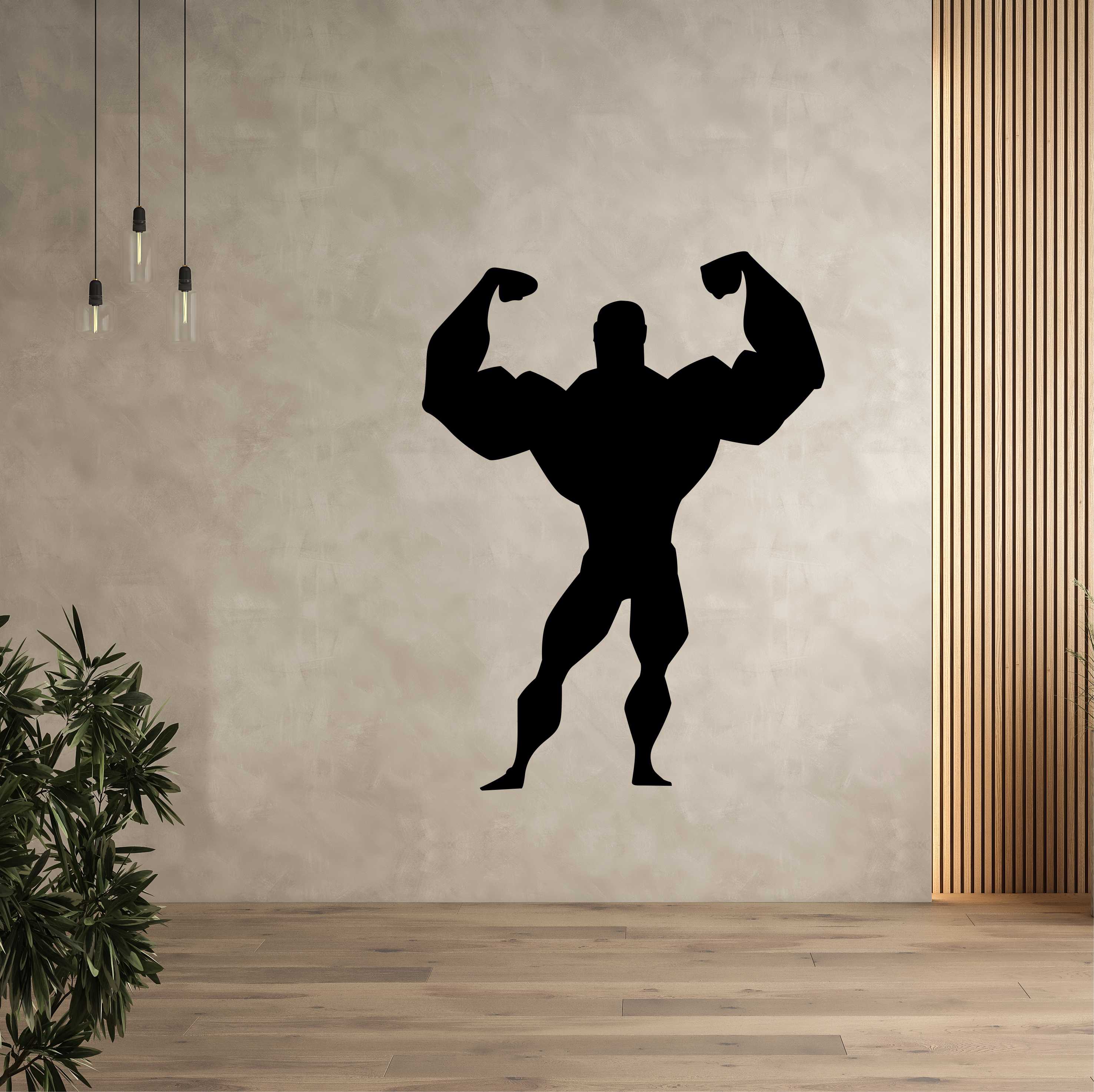 Holzbild an der Wand - Bodybuilder 2