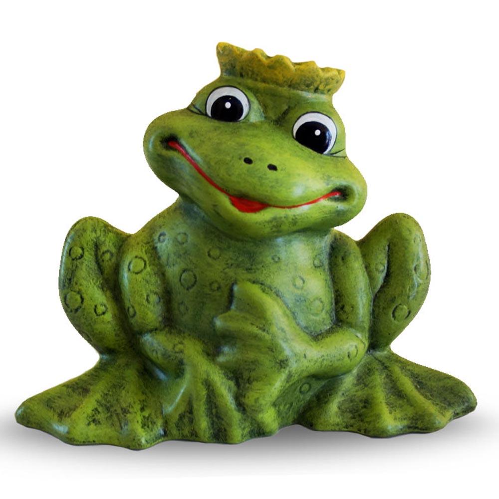 Gartenfigur sitzender Frosch