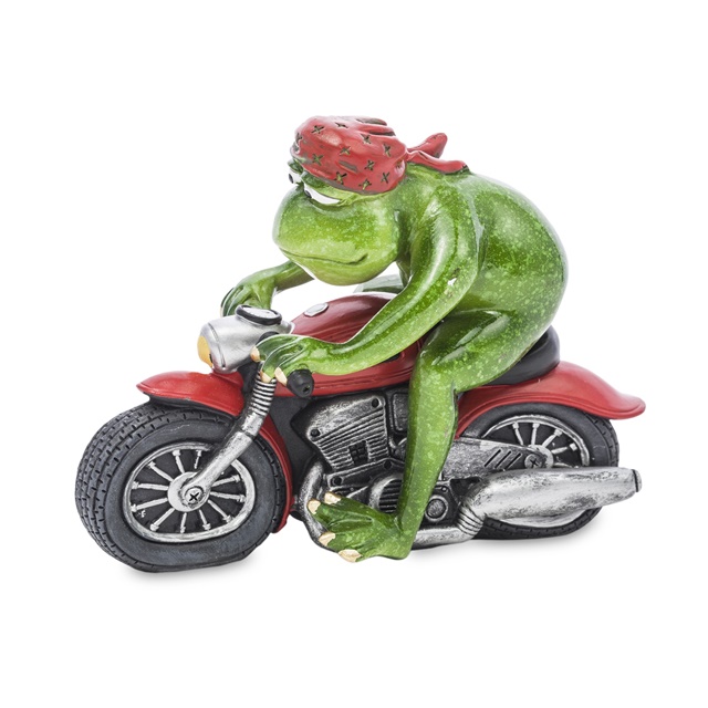 Keramikfrosch - Biker2