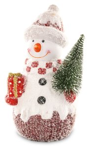 Weihnachtsdekoration - Schneemann mit Geschenk