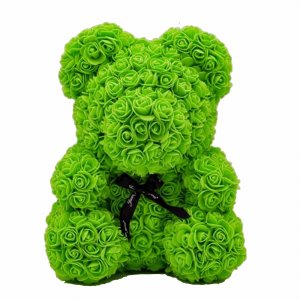 Teddybär aus Rosen - grün 40 cm