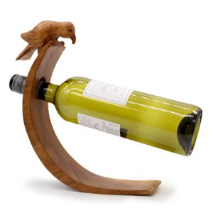 Weinregal aus Holz - Vogel