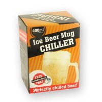 Eisbierglas CHILLER - 400ml gold + Öffner