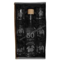 Flasche mit Wunderkerzen zum 50. Geburtstag