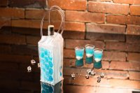 Kühltasche für Flasche blau