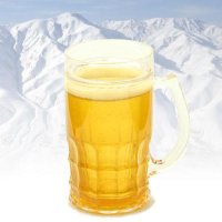 Eisbierglas CHILLER XXL - 650ml gold + Öffner