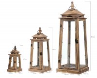 Holzlaterne MSL3145BR - 37 cm