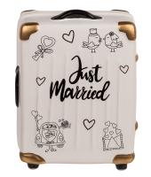 Keramik-Geldkassette Koffer - Just married