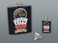 Set POKER Klöppel 210 ml mit Feuerzeug