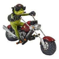 Keramikfrosch - Biker rock