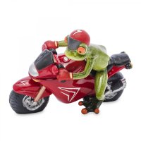 Keramikfrosch - Biker