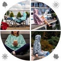 Sweatshirt-Decke - Grau