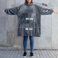 Sweatshirt-Decke - Grau