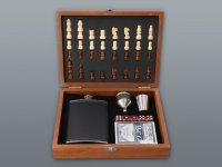 Set BLACK Kork 240 ml + Stempel + Schach + Karten + Würfel