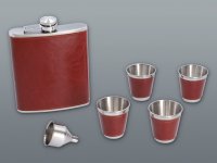 Set LEATHER WINE Spritzflasche 540 ml + 4 Stk. 80 ml Flaschendeckel