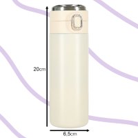 Thermobecher mit Mundstück 420 ml beige