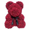 Teddybär aus Rosen - dunkelrot 40 cm