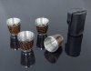 IMAGE Edelstahl 4pcs 30 ml in Leder